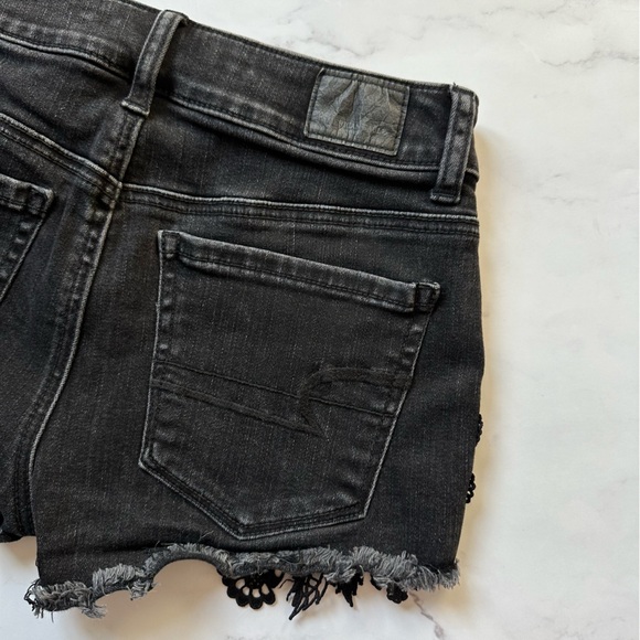 American Eagle Outfitters Black US 0 Super Super Stretch X Hi-Rise Shotie - Picture 12 of 16